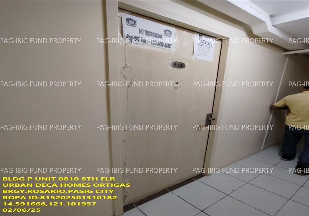 Unit 0810 8TH Flr. P URBAN DECA HOMES ORTIGAS ROSARIO, PASIG CITY, NCR, SECOND DISTRICT, 1609 is available on acquired assets
