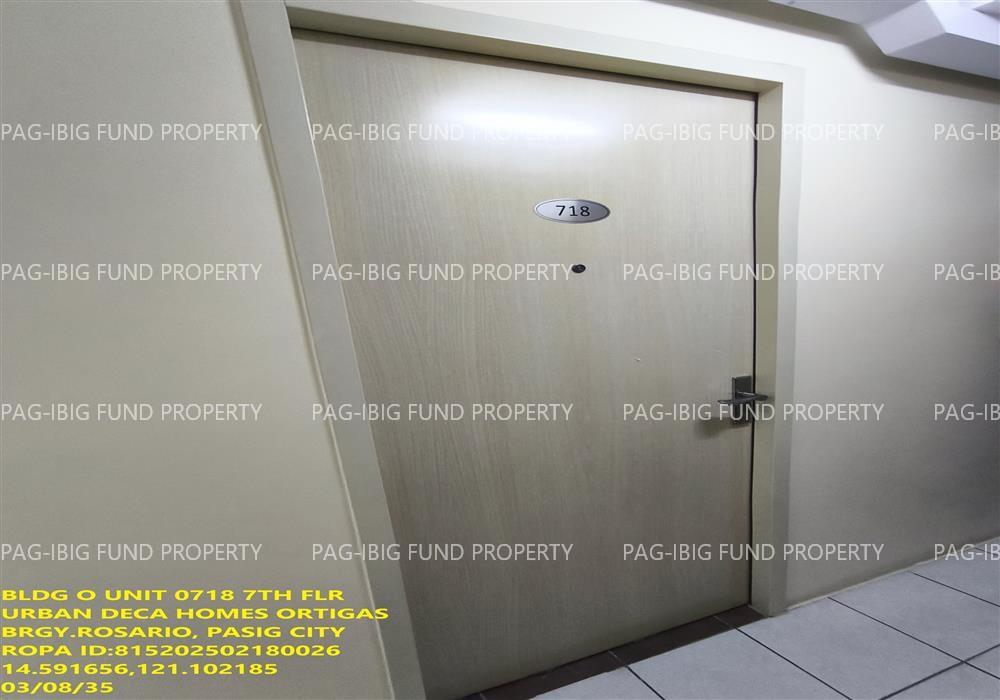 Unit 0718 7TH Flr. O URBAN DECA HOMES ORTIGAS ROSARIO, PASIG CITY, NCR, SECOND DISTRICT, 1609 is available on acquired assets