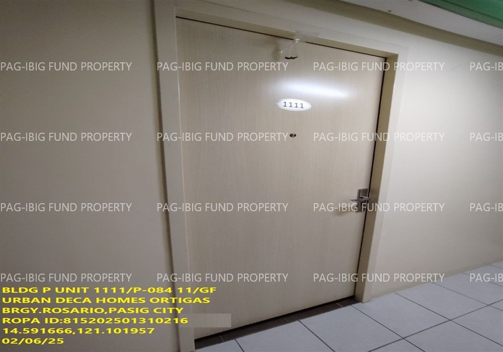 Unit 1111 11TH Flr. P URBAN DECA HOMES ORTIGAS ROSARIO, PASIG CITY, NCR, SECOND DISTRICT, 1609 is available on acquired assets