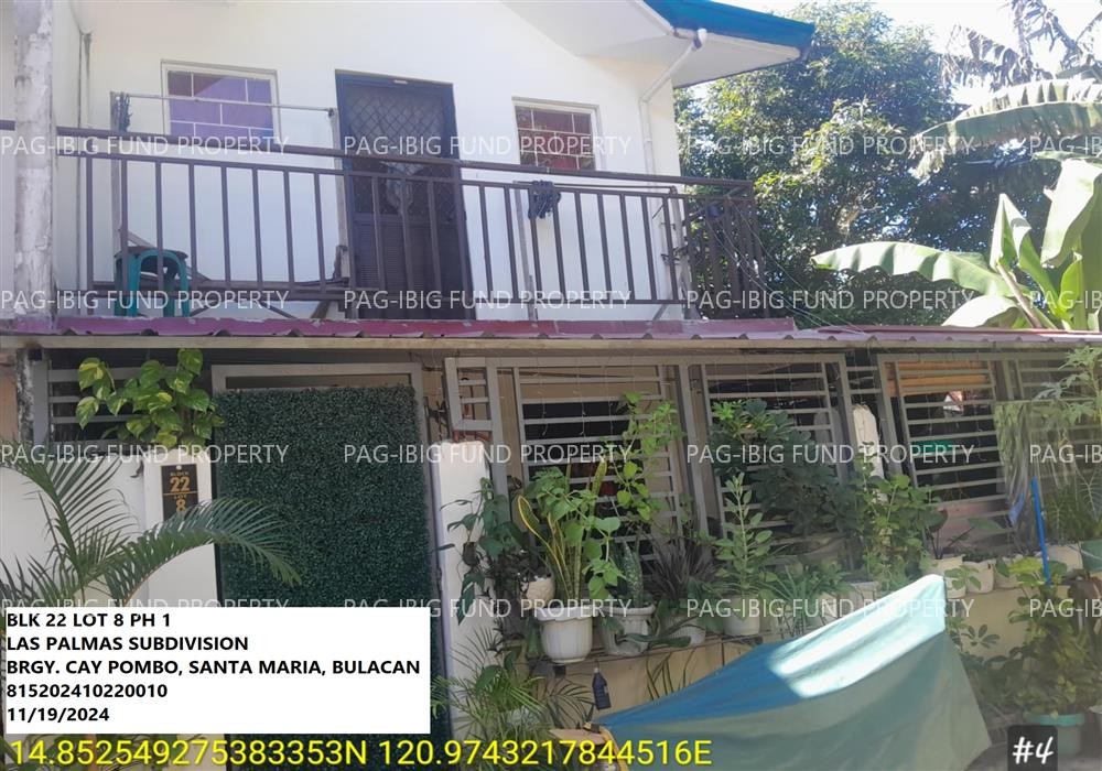 Lot 8 Blk. 22 Phase 1 LAS PALMAS SUBDIVISION CAY POMBO, SANTA MARIA, BULACAN, 3022 is available on acquired assets