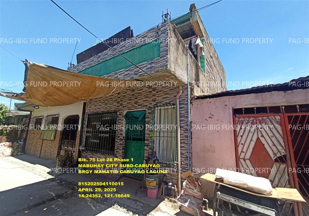 Lot 28 Blk. 75 Phase 1 MABUHAY CITY-CABUYAO BACLARAN, CITY OF CABUYAO, LAGUNA, 4025 is available on acquired assets