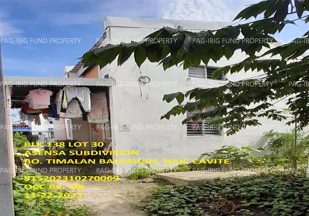 Lot 30 Blk. 138 ASENSA SUBDIVISION SABANG, NAIC, CAVITE, 4110 is available on acquired assets