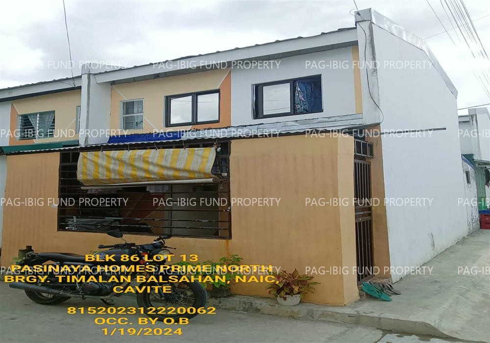 Lot 13 Blk. 86 PASINAYA HOMES PRIME NORTH TIMALAN BALSAHAN, NAIC, CAVITE, 4110 is available on acquired assets