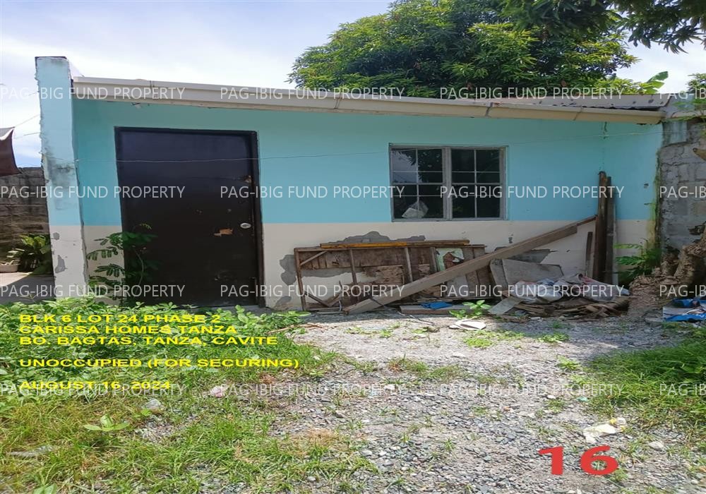 Lot 24 Blk. 6 Phase 2 CARISSA HOMES TANZA-BAGTAS BAGTAS, TANZA, CAVITE, 4108 is available on acquired assets