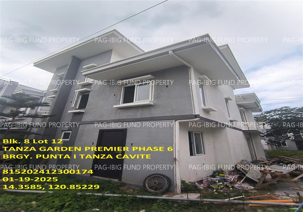 Lot 12 Blk. 8 TANZA GARDEN PREMIER PHASE 6 PUNTA I, TANZA, CAVITE, 4108 is available on acquired assets