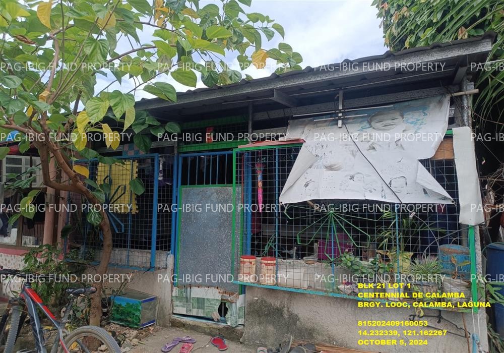 Lot 1 Blk. 21 CENTENNIAL DE CALAMBA SUBD LOOC, CITY OF CALAMBA, LAGUNA, 4027 is available on acquired assets
