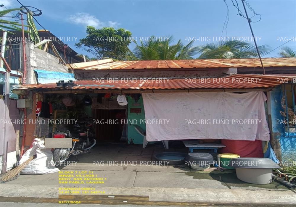 Lot 11 Blk. 7 ISRAEL VILLAGE SAN ANTONIO 1, CITY OF SAN PABLO, LAGUNA, 4000 is available on acquired assets