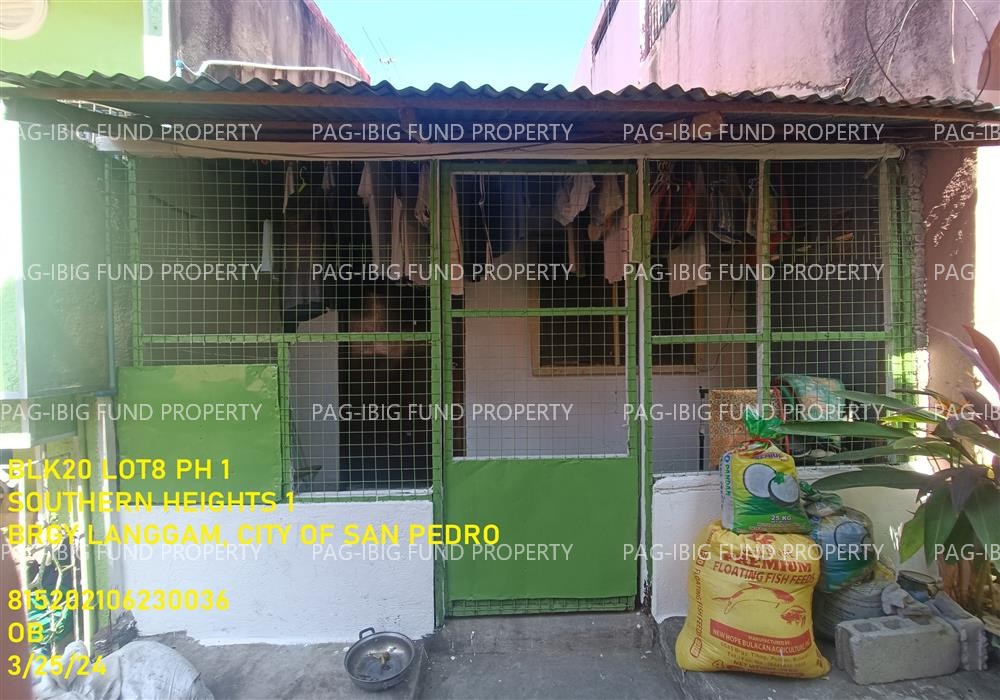 Lot 8 Blk. 20 SOUTHERN HEIGHTS I LANGGAM, CITY OF SAN PEDRO, LAGUNA, 4023 is available on acquired assets