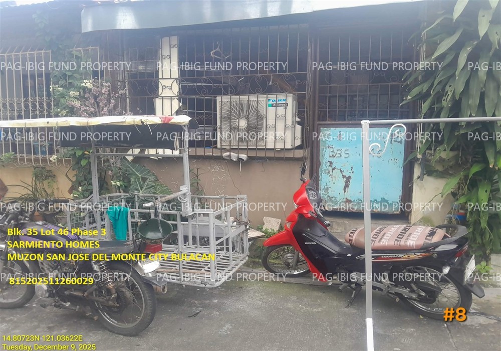 Lot 46 Blk. 35 Phase 3 SARMIENTO HOMES MUZON PROPER, CITY OF SAN JOSE DEL MONTE, BULACAN, 3023 is available on acquired assets