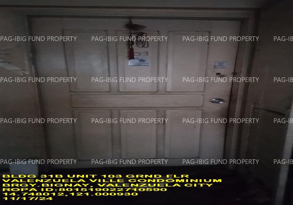 Unit 103 GROUND - UNIT 103 Fl 31-B VALENZUELA VILLE CONDOMINIUM BIGNAY, CITY OF VALENZUELA, NCR, THIRD DISTRICT, 1440 is available on acquired assets